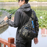 Maxbell Outdoor Tackle Bag Organizer Gift Fishing Fanny Pack for Fishing Travel Work Green