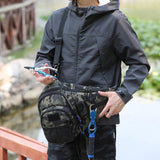 Maxbell Outdoor Tackle Bag Organizer Gift Fishing Fanny Pack for Fishing Travel Work Green