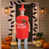Maxbell Ketchups Bottle Costume Halloween Costume for Halloween Carnival Theme Party