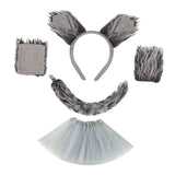 Maxbell Wolf Costume Role Play Realistic Accessories Wolf Tail for Girls Adults Kids