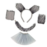 Maxbell Wolf Costume Role Play Realistic Accessories Wolf Tail for Girls Adults Kids