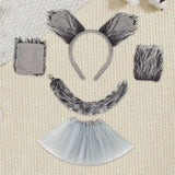Maxbell Wolf Costume Role Play Realistic Accessories Wolf Tail for Girls Adults Kids