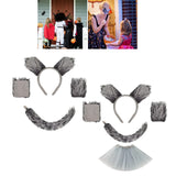 Maxbell Wolf Giraffe Costume Cosplay Headband for Dress up Performance Themed Parties No Skirt