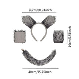 Maxbell Wolf Giraffe Costume Cosplay Headband for Dress up Performance Themed Parties No Skirt