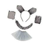 Maxbell Wolf Giraffe Costume Cosplay Headband for Dress up Performance Themed Parties with Skirt