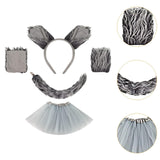 Maxbell Wolf Giraffe Costume Cosplay Headband for Dress up Performance Themed Parties with Skirt