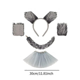 Maxbell Wolf Giraffe Costume Cosplay Headband for Dress up Performance Themed Parties with Skirt