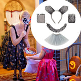 Maxbell Wolf Giraffe Costume Cosplay Headband for Dress up Performance Themed Parties with Skirt