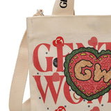 Maxbell Canvas Tote Bag Adjustable Strap Women Shoulder Bag for Outdoor Party Travel