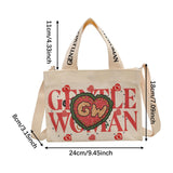 Maxbell Canvas Tote Bag Adjustable Strap Women Shoulder Bag for Outdoor Party Travel