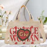 Maxbell Canvas Tote Bag Adjustable Strap Women Shoulder Bag for Outdoor Party Travel