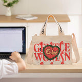 Maxbell Canvas Tote Bag Adjustable Strap Women Shoulder Bag for Outdoor Party Travel