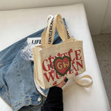 Maxbell Canvas Tote Bag Adjustable Strap Women Shoulder Bag for Outdoor Party Travel