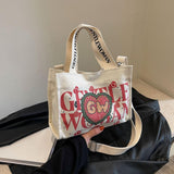 Maxbell Canvas Tote Bag Adjustable Strap Women Shoulder Bag for Outdoor Party Travel