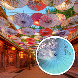 Maxbell Chinese Oiled Paper Umbrella Oil Paper Parasol for Stage Performance Dancing Style A