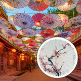 Maxbell Chinese Oiled Paper Umbrella Oil Paper Parasol for Stage Performance Dancing Style C