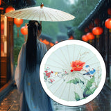 Maxbell Chinese Oiled Paper Umbrella Classical Dance Umbrella for Party Kids Dancing Style F