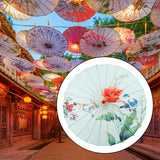 Maxbell Chinese Oiled Paper Umbrella Classical Dance Umbrella for Party Kids Dancing Style F