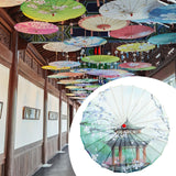 Maxbell Chinese Oiled Paper Umbrella Classical Dance Umbrella for Dancing Party Kids Style D