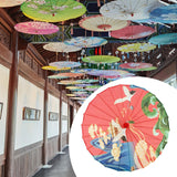 Maxbell Chinese Oiled Paper Umbrella Classical Dance Umbrella for Dancing Party Kids Style E