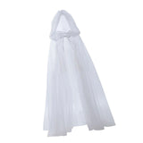 Maxbell Halloween Cloak Full Length Gothic Tulle Cape for Club Punk Party Photo Prop White 120cm