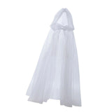Maxbell Halloween Cloak Full Length Gothic Tulle Cape for Club Punk Party Photo Prop White 180cm