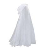 Maxbell Halloween Cloak Full Length Gothic Tulle Cape for Club Punk Party Photo Prop White 180cm