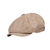 Maxbell Beret Hat British Spring Painter Hat Cabbie Hat for Adults Traveling Camping Beige