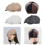 Maxbell Beret Hat British Spring Painter Hat Cabbie Hat for Adults Traveling Camping Beige