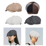 Maxbell Beret Hat British Spring Painter Hat Cabbie Hat for Adults Traveling Camping Beige