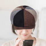 Maxbell Beret Hat British Spring Painter Hat Cabbie Hat for Adults Traveling Camping Colorful