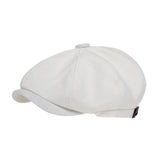 Maxbell Beret Hat British Spring Painter Hat Cabbie Hat for Adults Traveling Camping White