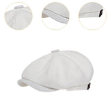 Maxbell Beret Hat British Spring Painter Hat Cabbie Hat for Adults Traveling Camping White