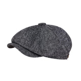 Maxbell Beret Hat British Spring Painter Hat Cabbie Hat for Adults Traveling Camping Gray