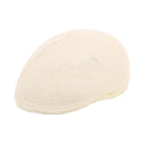 Maxbell Mesh Flat Cap Painter Hat Adults Headwear Summer Hat for Outdoor Travel Milky White