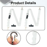 Maxbell Phone Lanyard Crossbody Strap Phone Strap for Most Smartphone ID Badges Case white