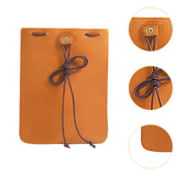 Maxbell Drawstring Bag PU Leather for Men Women Earphone Holder for Small Items Keys