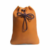 Maxbell Drawstring Bag PU Leather for Men Women Earphone Holder for Small Items Keys