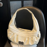 Maxbell Underarm Bag Fashion Female Trendy Dumpling Bag for Commuting Party Birthday Beige