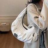 Maxbell Underarm Bag Fashion Female Trendy Dumpling Bag for Commuting Party Birthday Beige
