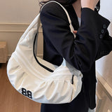 Maxbell Underarm Bag Fashion Female Trendy Dumpling Bag for Commuting Party Birthday Beige