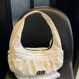Maxbell Underarm Bag Fashion Female Trendy Dumpling Bag for Commuting Party Birthday Beige