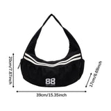 Maxbell Underarm Bag Fashion Female Trendy Dumpling Bag for Commuting Party Birthday Black