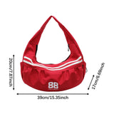 Maxbell Underarm Bag Fashion Female Trendy Dumpling Bag for Commuting Party Birthday Red