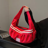 Maxbell Underarm Bag Fashion Female Trendy Dumpling Bag for Commuting Party Birthday Red