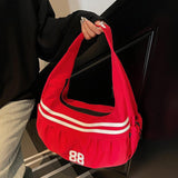 Maxbell Underarm Bag Fashion Female Trendy Dumpling Bag for Commuting Party Birthday Red