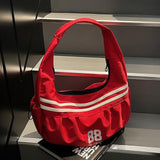 Maxbell Underarm Bag Fashion Female Trendy Dumpling Bag for Commuting Party Birthday Red