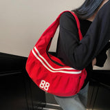 Maxbell Underarm Bag Fashion Female Trendy Dumpling Bag for Commuting Party Birthday Red