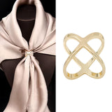 Maxbell Scarf Ring Blankets for Women Girls Heavy Duty Clothes Corner Knotted Button Gold