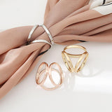 Maxbell Scarf Ring Blankets for Women Girls Heavy Duty Clothes Corner Knotted Button Gold